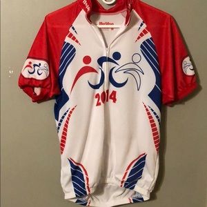 Hyvee Bicycling triathlon fitted shirt